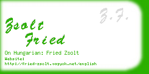 zsolt fried business card